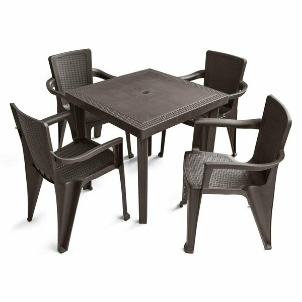 Plasticos Mq 5-Piece Chair & Table Set SET-MQ400